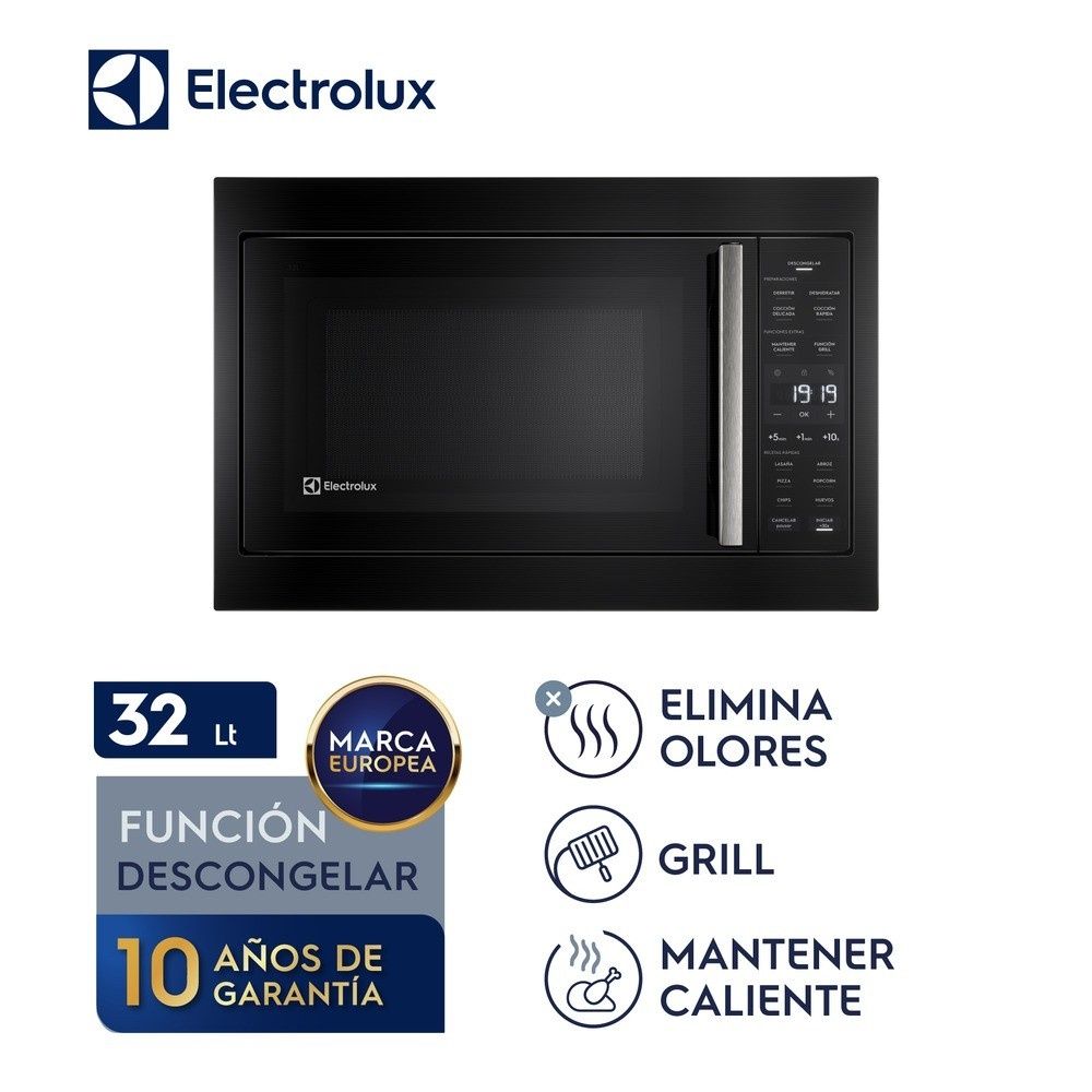 Imagen 2 del producto Microondas Electrolux EMTP24G2GXB, capacidad 30 litros, panel digital, negro
